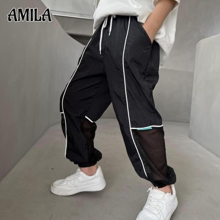 amila-กางเกงของเด็กผู้ชาย-บางป้องกันการกางเกงกันยุงเด็กชายหลวมกางเกงขายาวกางเกงขายาวสำหรับเด็ก