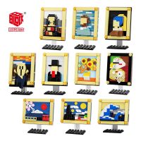 New MOC Pixel Art MINI Famous Paintings Model Building Block Creative Starry night Home Decoration Bricks Kids Toys Boys Gifts