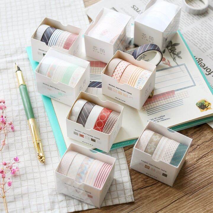 5-rolls-mini-washi-tape-set-creative-basic-skinny-masking-decorative-for-arts-diy-crafts-planners-scrapbooking-wrapping