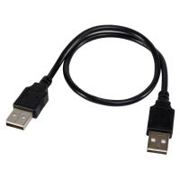 For Double USB Computer Extension Cable 42.5cm USB 2.0 Type A Male to A Male Cable Hi-Speed 480 Mbps Black Data Line Cables