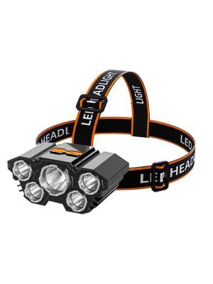 Head Lights For Forehead 5-LED High Lumen Bright Light Adjustable Headlamp Waterproof USB Headlight 3 Modes Headlamp for Outdoor Running Hunting Hiking Camping Gear excellently