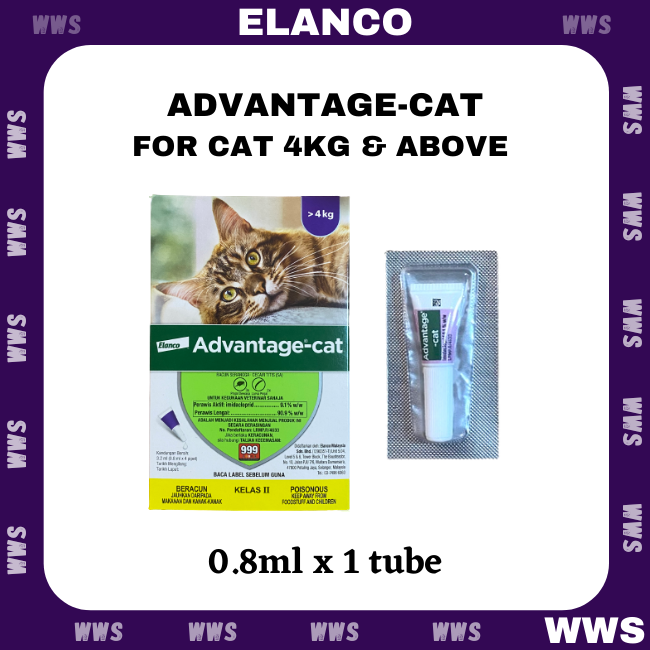 Elanco / Bayer Advantage Cat Spot On Flea Treatment Tube Ubat Kutu