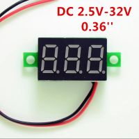 โมดูลดิจิตอล LED จอแสดงผลขนาดเล็ก DC2.5V-32V DC0-100V มาตรวัดมิเตอร์แผงทดสอบแรงดันไฟฟ้าโวลต์มิเตอร์สำหรับรถมอเตอร์ไซด์