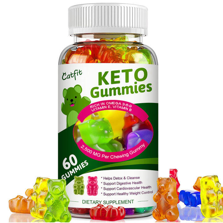 Catfit Keto Gummy Keto Green Fat Burner Apple Cider Vinegar Keto Bear Gummy Men and Women Weight