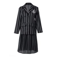 Wednesday Addams Family Cosplay Costume Adult Kids Nevermore School Uniform Jacket Skirt Suit For Women Halloween Party Clothing