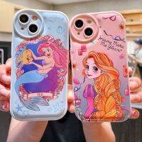 Disney Princess Mermaid Ariel and Rapunzel Phone Case For iPhone 14 Pro Max 13 Pro Max 12 Pro Max Soft Silicone Phone Back Cover for iPhone 13 Mini 12 Mini  11 Pro Max XR XS Max 6 6 7 8 Plus Back Shell