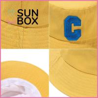 SUN BOX พับเก็บได้ ฤดูร้อน ระบายอากาศได้ดี คู่ ป้องกันรังสียูวี ป้องกันแสงแดด หมวกเดินทาง หมวกกันแดด