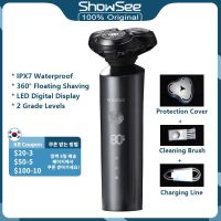 New Showsee Electric Shaver For Men F305 Barber Razor Beard Trimmer Portable Rechargeable Washable Shaving Machine Waterproof