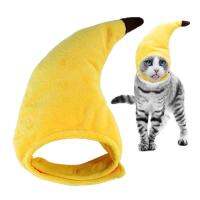 Dog Banana Costume Cute Cat Hat Funny Halloween Apparel Creative Banana Hat Adjustable Pet Costumes for Cats Kitten Puppy well-liked