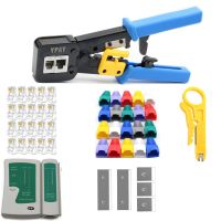 YPAY rj45 cable crimping tools crimper rg45 ethernet internet network pliers rj12 cat5 cat6 networking rj 45 Stripper clamp clip