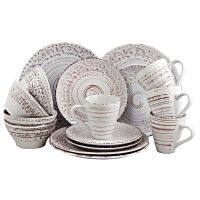 16-Piece Dinnerware Set, Cream  Dinner Set Plates And Dishes