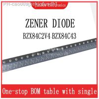 100PCS SMD Zener Diode BZX84C2V4 BZX84C2V7 BZX84C3V0 BZX84C3V3 BZX84C3V6 BZX84C3V9 BZX84C4V3 BZX84C4V7 BZX84C5V1 0.3W SOT-23