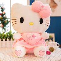 Sanrio น่ารักขนาด55ซม. ลาย Hello Kitty สีชมพู My Melody ตุ๊กตาของเล่นสอดไส้ Plushie สำหรับเด็กทารกเด็กวันเกิดของเด็กผู้หญิงของขวัญเซอร์ไพรซ์คริสต์มาส