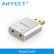 USB Sound Card 2.3.5mm Stereo and Mic External Soundcard Splitter Adapter