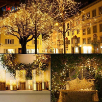 Solar Led Fairy Light String 30m 300LED 5M 50LED Waterproof for Garden Decoration Outdoor DIY Christmas Easy To Install