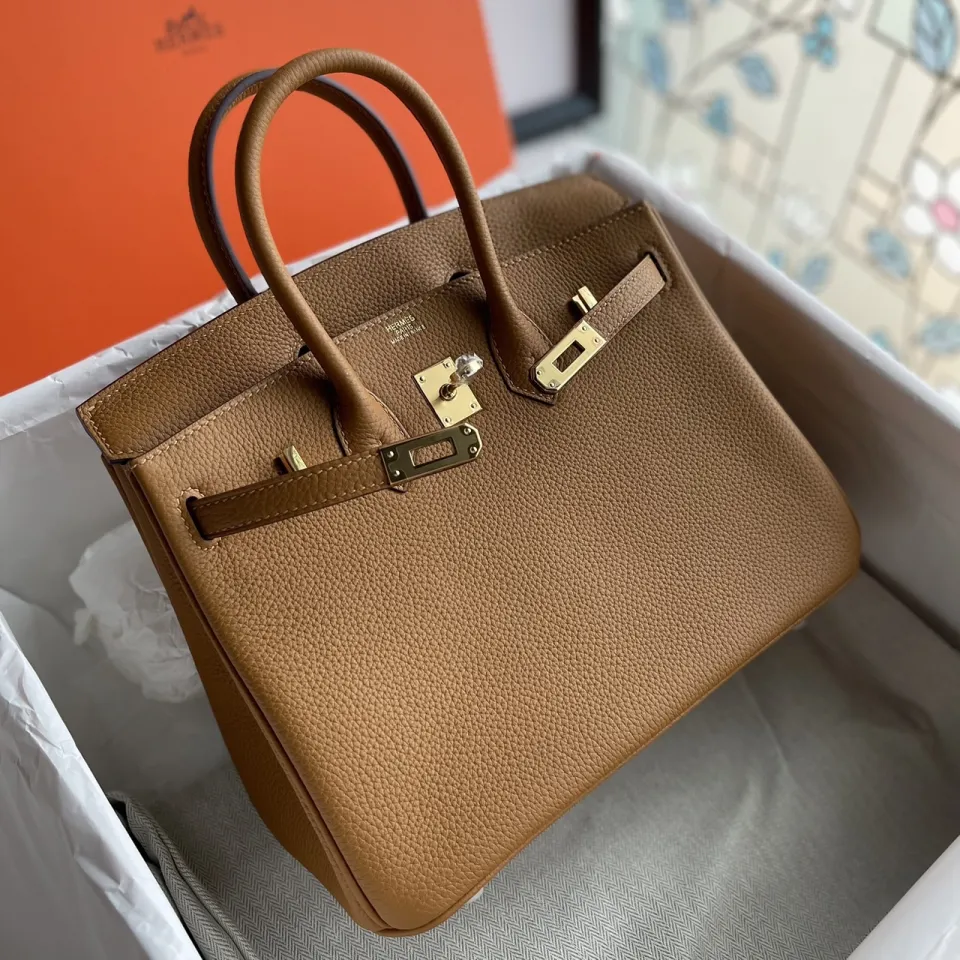 Hermes Brown Epsom Birkin 25cm Handmade Bag