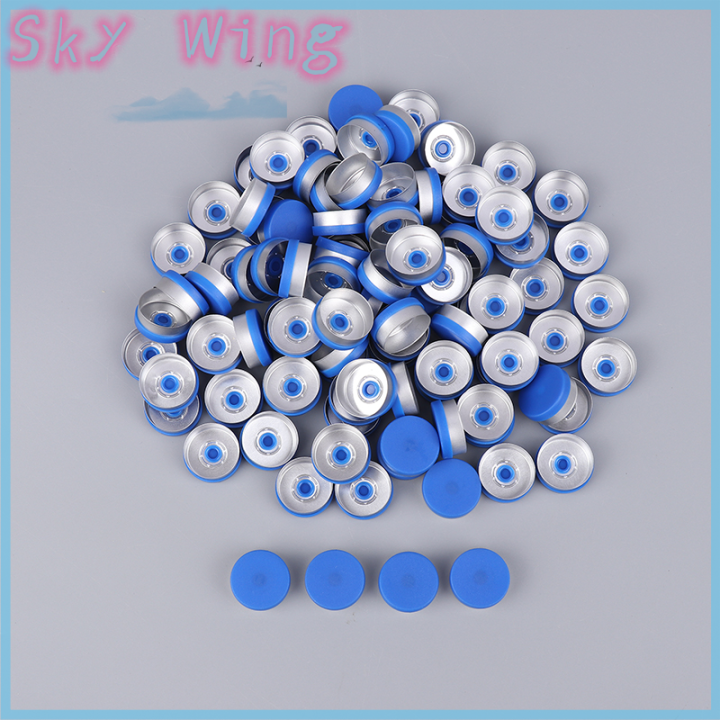 Sky Wing 100 PCS Medical Vial Cap Aluminum Cap Medical Bottle Cap OD