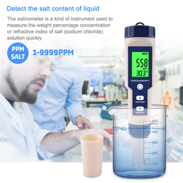 rcyagoพืชสวน5-in1-ph-meter-amp-เครื่องวัดสารละลายph-tds-ec-ความเค็ม-อุณหภูมิวัดคุณภาพน้ำปากกา