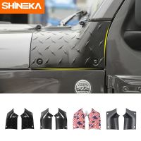 SHINEKA Car Hood Angle Wrap Guards Decor Cover Sticker Accessories For Jeep Gladiator JT 2018+ For Jeep Wrangler Sahara JL 2018+