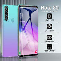 โทรศัพท์มือถือ note80 ใหม่เอี่ยม สมาร์ทโฟน5G หน่วยความจําขนาดใหญ่ ใส่ได้2ซิม ระบบนำทาง GPS บลูทูธ ถ่ายภาพ ชมภาพยนต์ มือถือราคาถูก เล่นเกม เมนูภาษาไทย ข้อเสนอพิเศษ คุณภาพดี มีจำนวนจำกัด รีบเลย