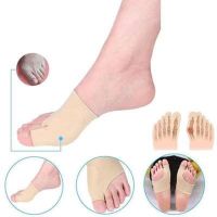 ♘ 2 Pcs Black Skin Bunion Corrector Gel Pad Stretch Nylon Hallux Valgus Protector Guard Toe Separator Orthopedic Supplies