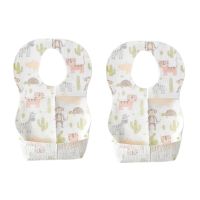 20 Pcs Baby Disposable Bibs Non-Woven Fabric Baby Toddler Bibs Feeding Saliva Apron Paper Bibs Portable Bibs