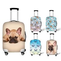 [Koala Travel] ผ้าคลุมกระเป๋าเดินทาง Twoheartsgirl French Bulldog พิมพ์ลาย Travel ตัวป้องกันกระเป๋าเดินทาง Custom Travel อุปกรณ์เสริมเหมาะกับ18ถึง32นิ้ว