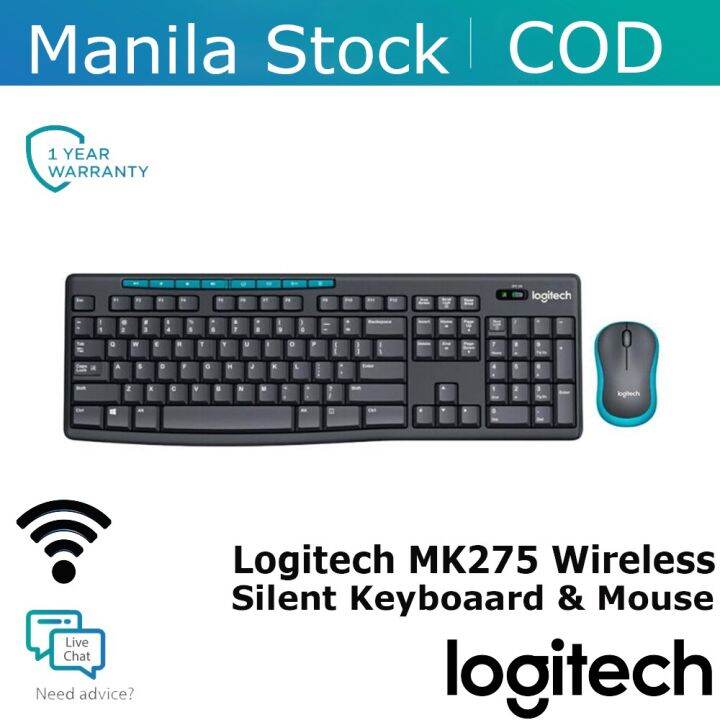 Logitech MK275 Wireless Keyboard 1000 DPI Optical Ergonomic Mouse ...