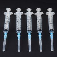 5 Set Glue Syringe 5ml Plastic Syringe with Sharp End Tip Needle And Storage Cap For Glue Dispensing Adhesives Grease