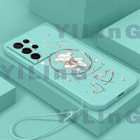 Samsung S21Ultra หมีการ์ตูนดีไซน์ใหม่เคสนิ่มใส่โทรศัพท์การป้องกันกล้อง TPU