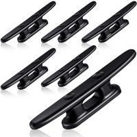 12 Pcs Black Boat Cleat Kayak Cleats Boat Dock Cleats Kayak Canoe Cleat 4 Inch Nylon Cleats for Boat Mooring Accessories