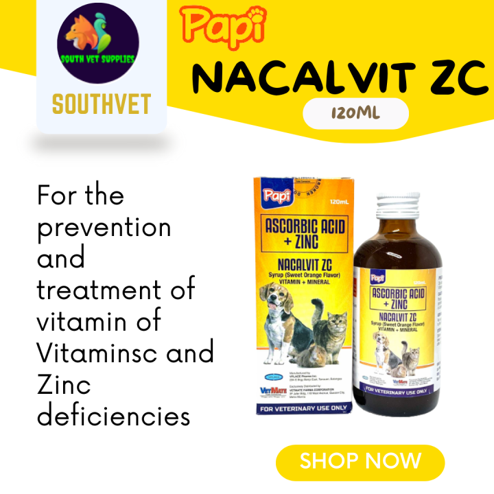 [SOUTH VET] Papi NacalvitC Nacalvit ZC Immunostimulant 120ml Ascorbic