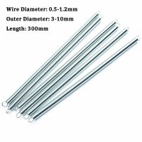 1Pcs Wire Dia 0.5-1.2mm Outer Dia 3-10mm 300mm Spring Steel Dual Hook Long Expansion Tension Spring Hardware Accessories