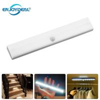 【☑Fast Delivery☑】 yisiguyi0 ไฟเซ็นเซอร์ตรวจจับการเคลื่อนไหวไร้สาย Pir โคมไฟอินดักชั่น10LED สำหรับตู้เสื้อผ้าตู้