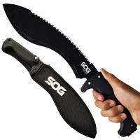 มีดใบตาย มีดกุรข่า SOG Sogfari Kukri Machete ขนาด 18.3 นิ้ว (46.5 ซม.) พร้อมซองผ้าไนล่อนร้อยเข็มขัดสำหรับเก็บมีด