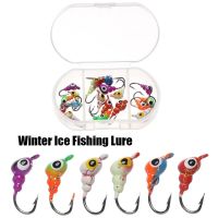 6Pcs/Set 0.5~1.8g Winter Ice Fishing Lure Ants Shaped Colored Artificial Soft Bait Jig Head Small Ice Fishing Hook For Lure Worm