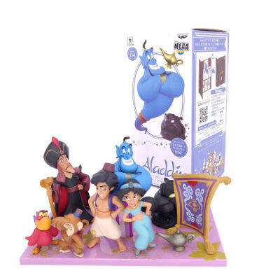 Movie Fantasy Figurines Aladdin Cartoon Princess Doll Jasmine Genie Jafar Anime Action Figure Toy For Kid A Birthday Gift