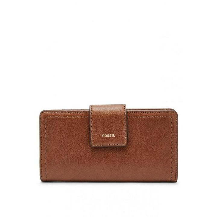 Fossil Logan RFID Tab Clutch Brown - Dompet Original - SL7830-200