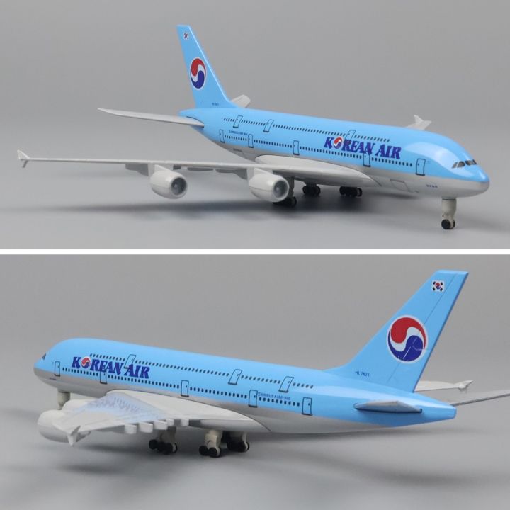 เครื่องบินโลหะเครื่องบินโดยสาร20ซม-1-400ของสะสมตุ๊กตาคริสต์มาสกวางเรนเดียร์เด็กผู้ชายจำลองการบินจำลองโลหะ-a380เกาหลี