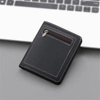 【CW】✱﹍▼  MenS Thin Wallet Luxury Business Money Leather Card Holder Id Credit Bank Photos Purse