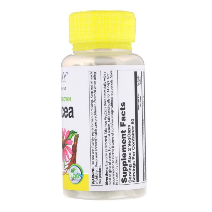 solaray-organically-grown-echinacea-450-mg-100-vegcaps-เอ็คไคนาเซีย-100-เวจจี้แคปซูล