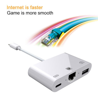 อะแดปเตอร์ความเร็วสูงเพื่อ RJ45 Ethernet LAN สาย Networrk สำหรับ ที่มีการชาร์จและ USB 3กล้องอ่าน Port826