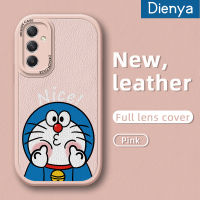 เคส Dienya A54 A34สำหรับ Samsung A14เคส5G ลายโดราเอมอนน่ารักดีไซน์ใหม่เคสใส่โทรศัพท์หนังเคสมือถือกันกระแทกซิลิโคนนิ่มป้องกันการตกพร้อมเคสป้องกันกล้องสำหรับเลนส์คลุมทั้งหมด