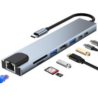 USB Hub Docking Station USB C Hub 3.0 HDMI เข้ากันได้แยก USB หลายพอร์ต Type C Extensor Concentrator สำหรับแล็ปท็อป