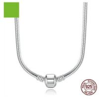 ▪❆✧ New Brand Necklace 925 Sterling Silver Simple Snake Necklace Fit Original Women Charm Bead Pendant for Women DIY Jewelry