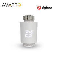 AVATTO Tuya ZigBee สมาร์ทหม้อน้ำตัวกระตุ้น TRV โปรแกรมอุณหภูมิหม้อน้ำวาล์วควบคุมอุณหภูมิสนับสนุน Alexa