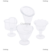 Clothing mother and baby 12ชิ้น/เซ็ต MINI Ice Cream Sundae CUP Container DIY Clay Modeling พลาสติกถ้วยของเล่น