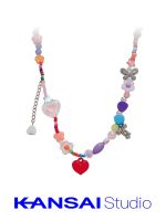 ◊❦ KANSAI candy beaded love necklace female niche design sweet cool hot girl summer dopamine accessories