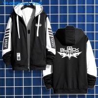 ✎⊙ Black rock shooter clothes zipper hooded fleece male autumn winter coat the men and women long sleeve with velvet jackets trend