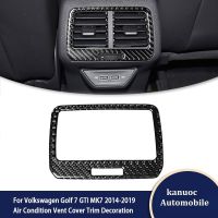 อุปกรณ์รถยนต์สำหรับโฟล์คสวาเกน VW G Olf 7 GTI MK7 2014-2019รถด้านหลังเครื่องปรับอากาศ Vent ปกตัด DIY สติกเกอร์คาร์บอนไฟเบอร์